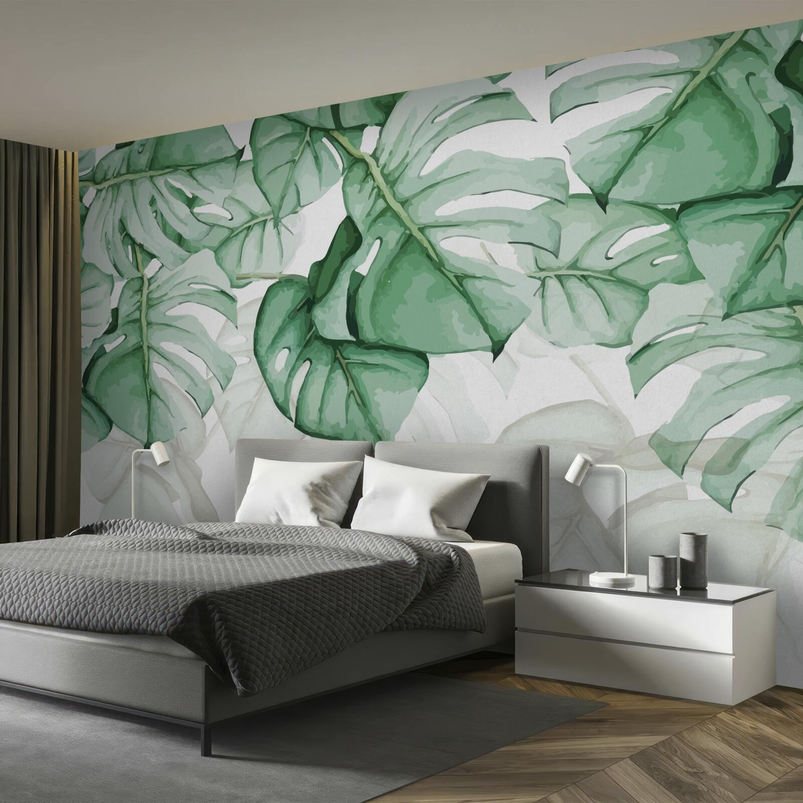 Carta da parati foglie grandi di monstera