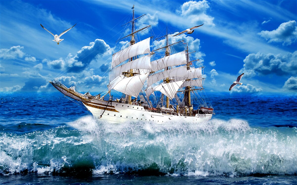 Carta da parati la nave batte la tempesta