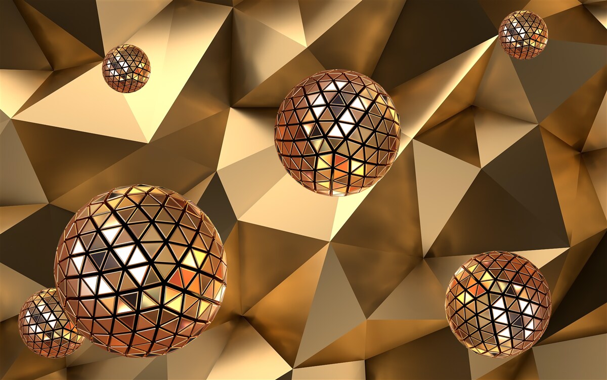 Carta da parati Palline da discoteca galleggianti 3d