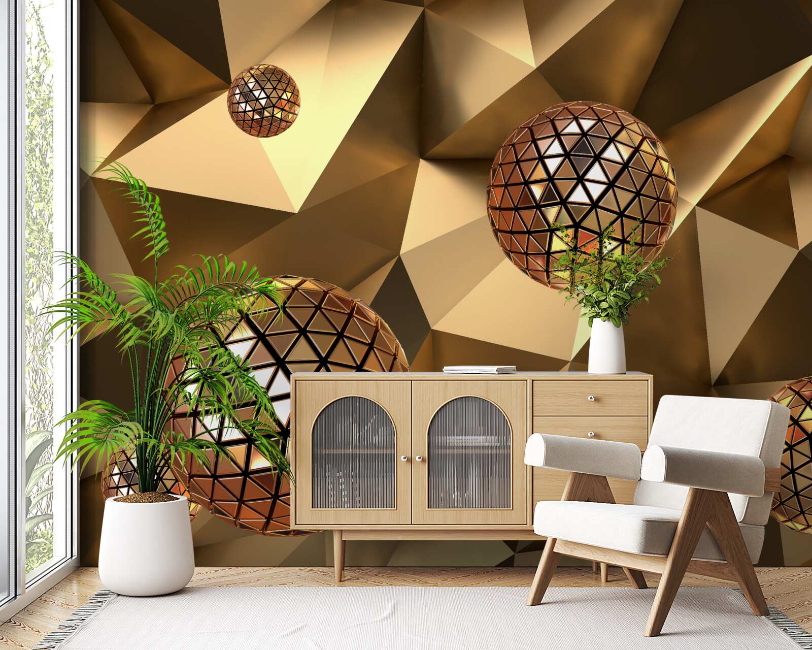 Carta da parati Palline da discoteca galleggianti 3d