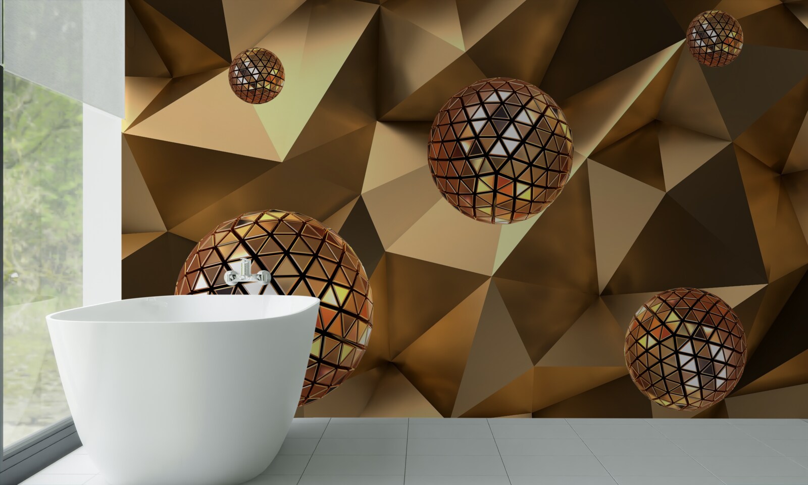 Carta da parati Palline da discoteca galleggianti 3d