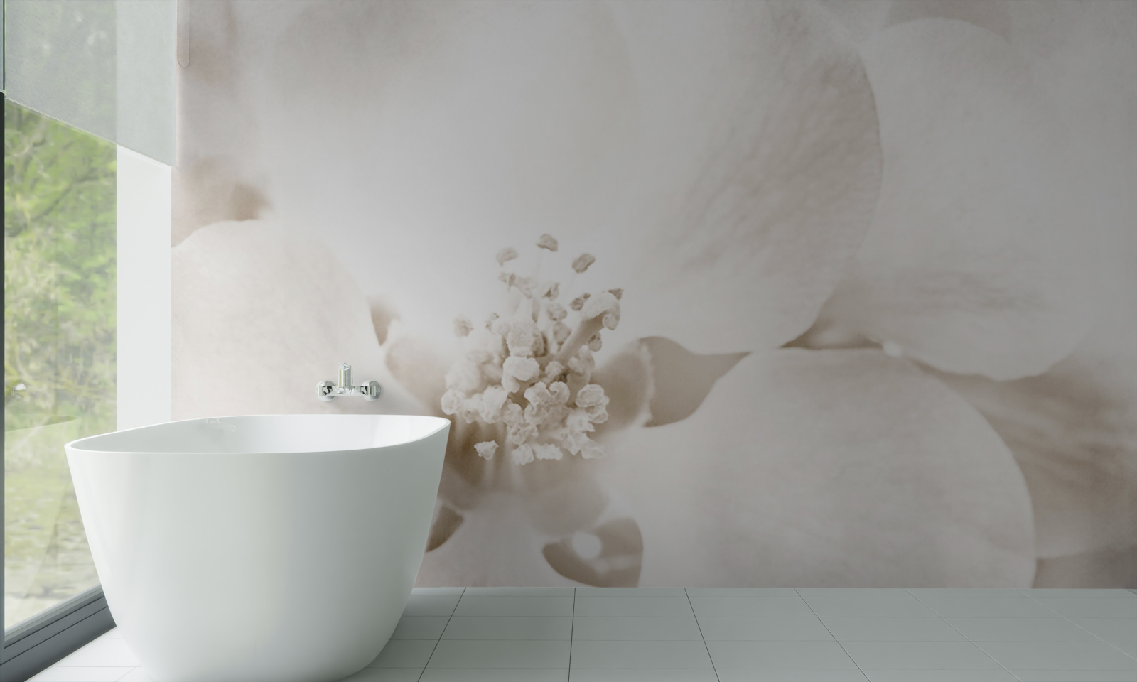 Carta da parati bocciolo di orchidea grande e delicato