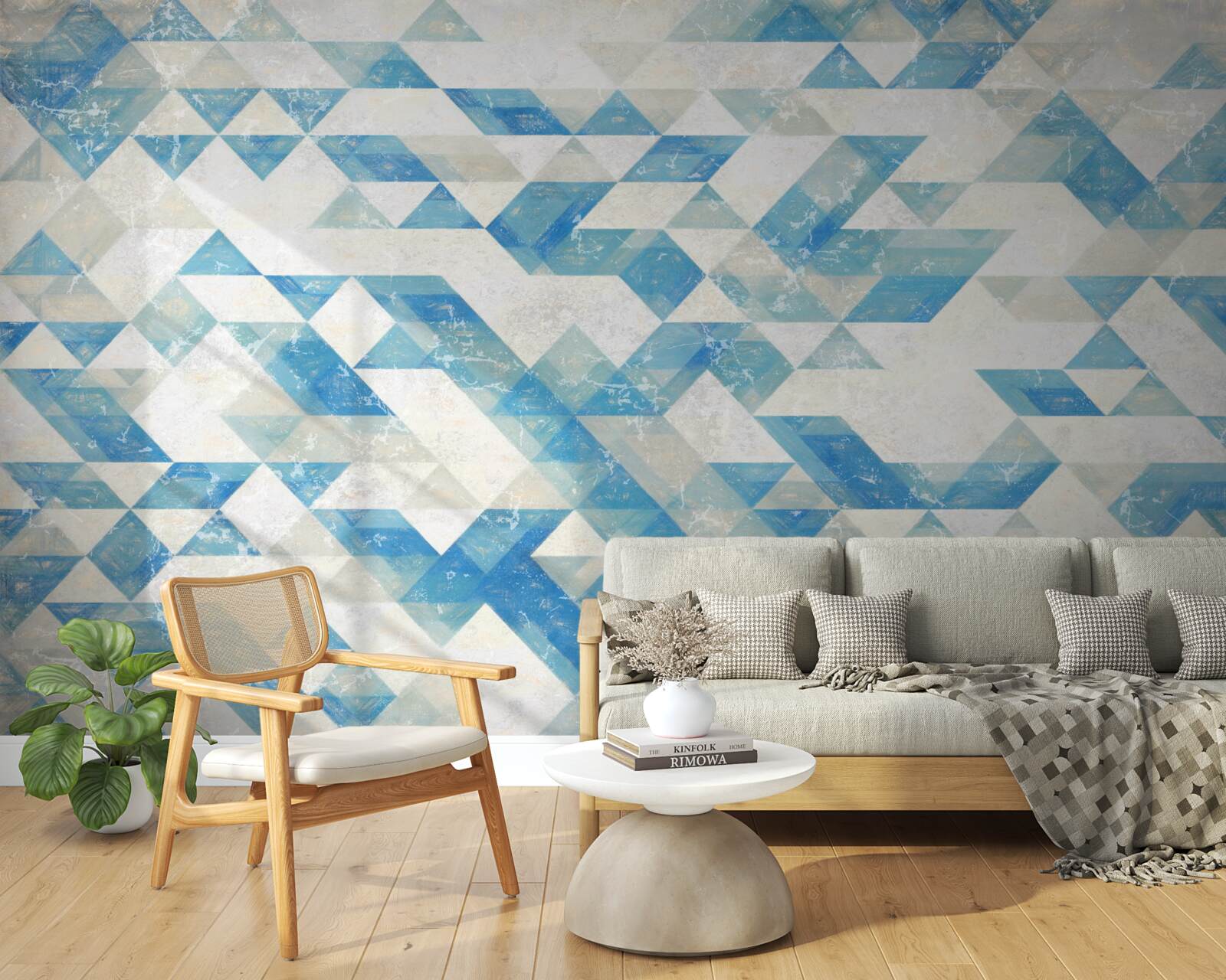Carta da parati forme geometriche in astrazione