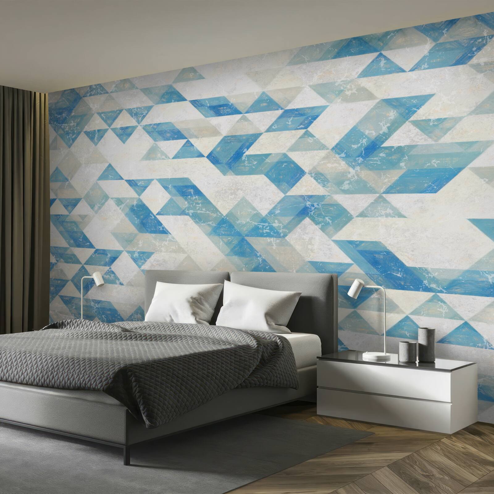 Carta da parati forme geometriche in astrazione