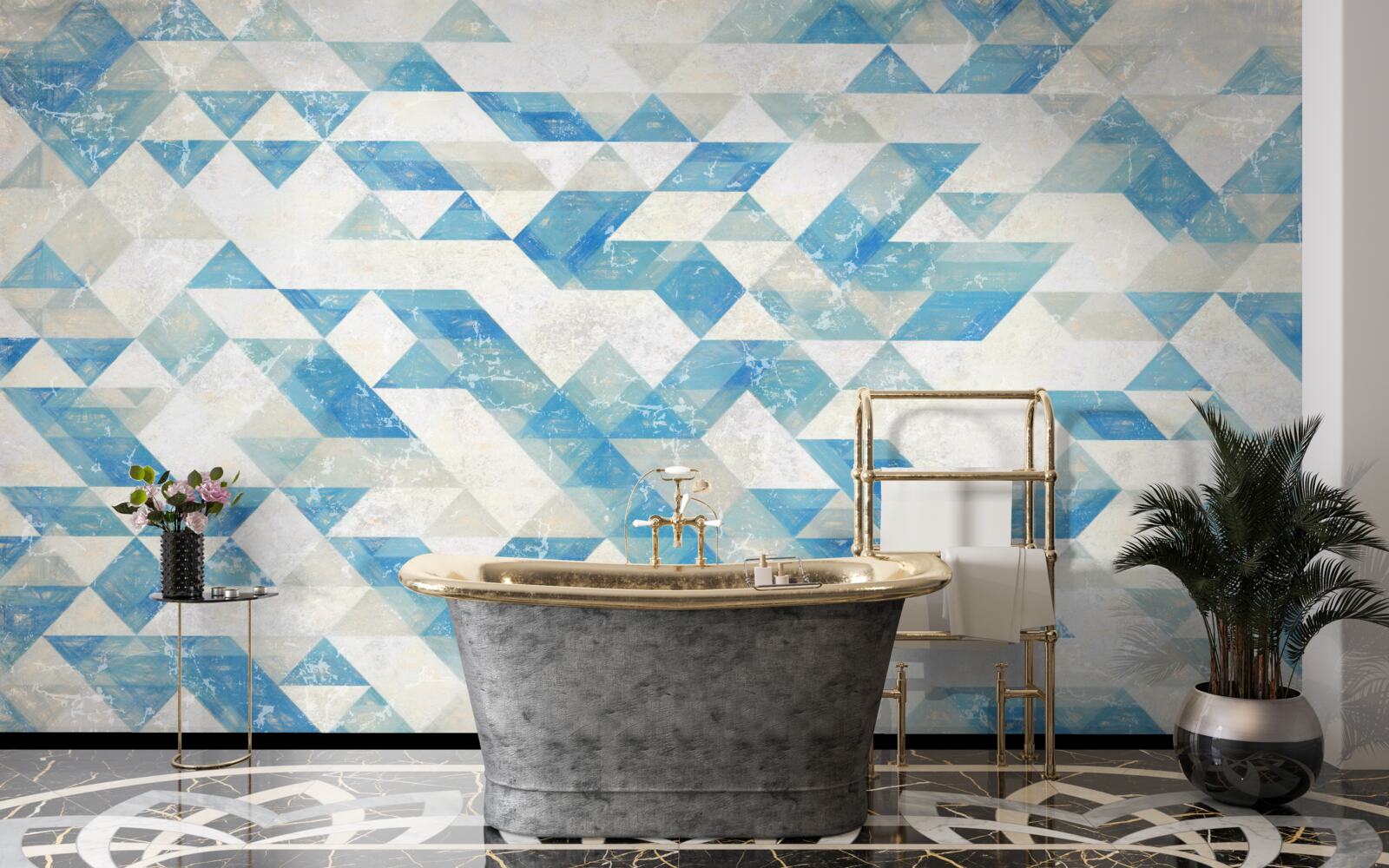 Carta da parati forme geometriche in astrazione