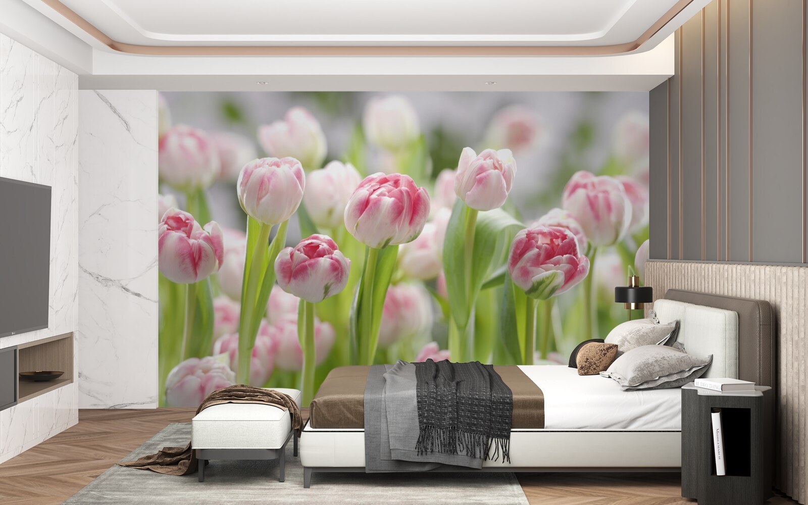 Fototapeta nieotwarte pąki tulipanów