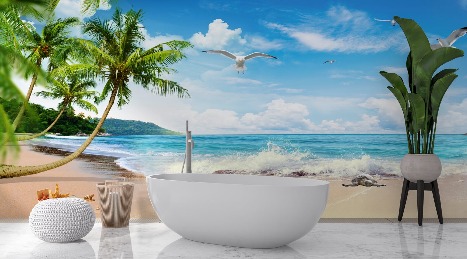 Carta da parati paesaggio costiero ai tropici