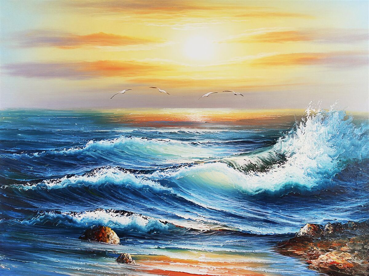 Carta da parati onde arrabbiate dell'oceano