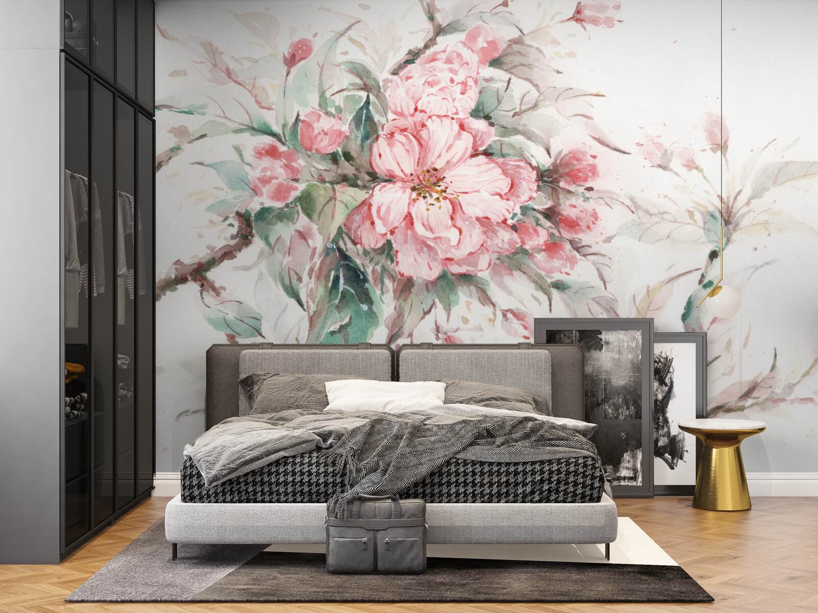 Carta da parati ramo leggero del lussuoso sakura