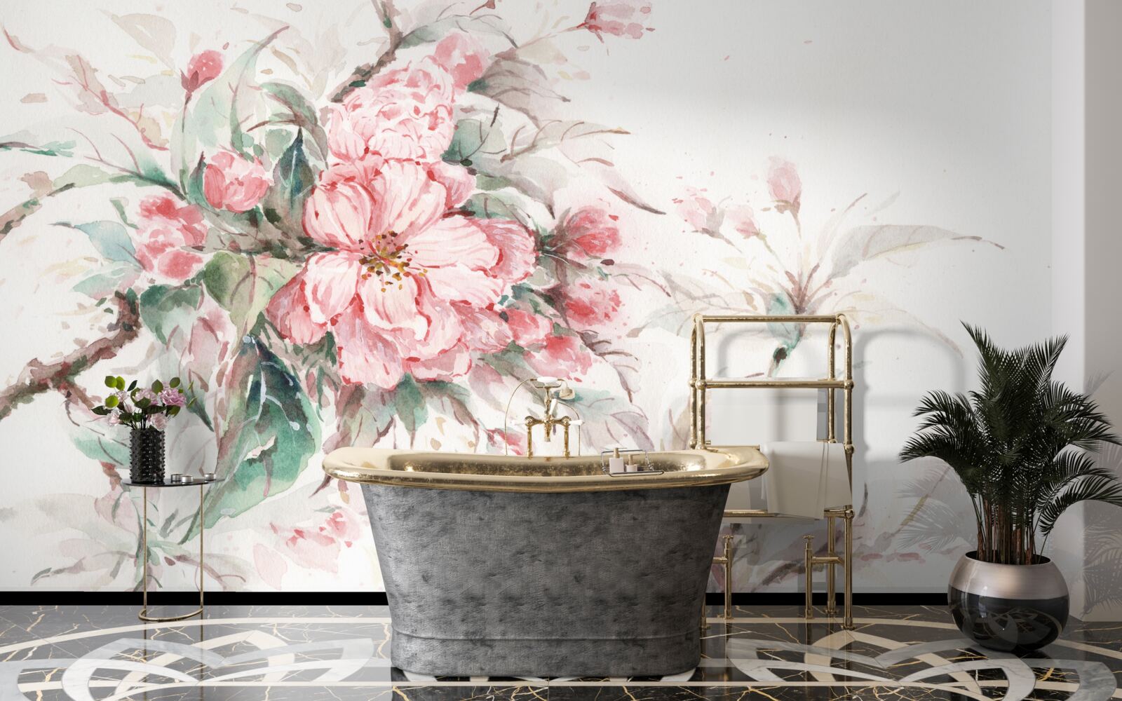 Carta da parati ramo leggero del lussuoso sakura