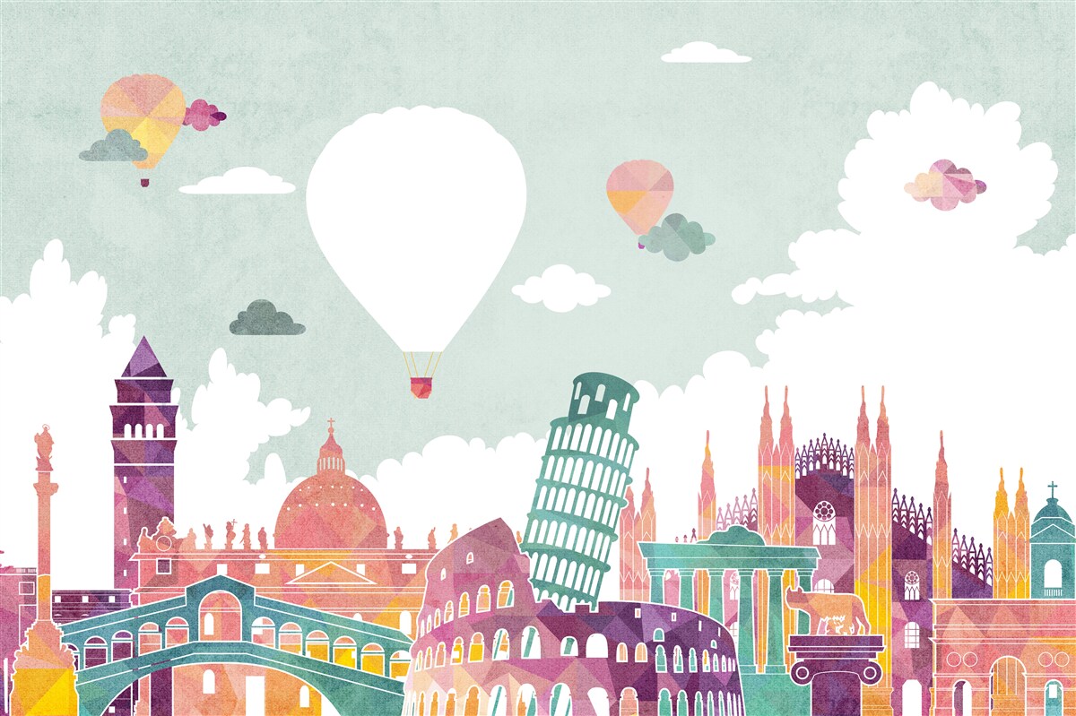 Carta da parati edifici nell'architettura mondiale