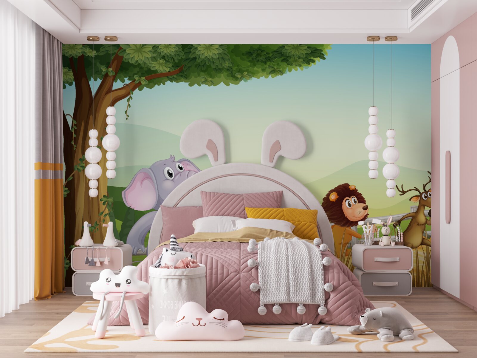 Carta da parati animali per bambini in movimento