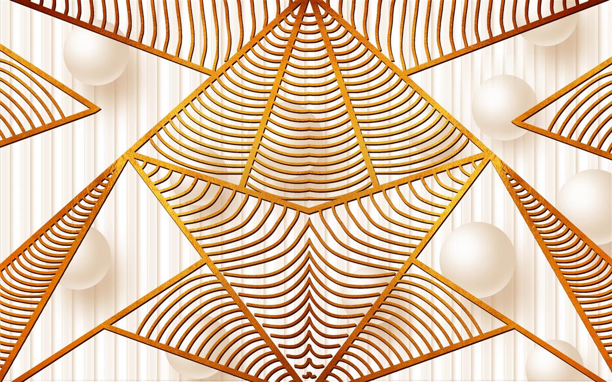Carta da parati motivo geometrico oro