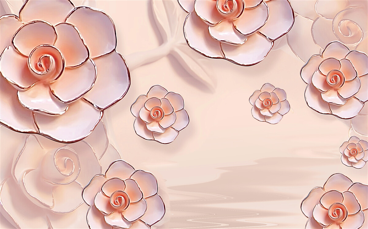 Carta da parati rose di porcellana rosa