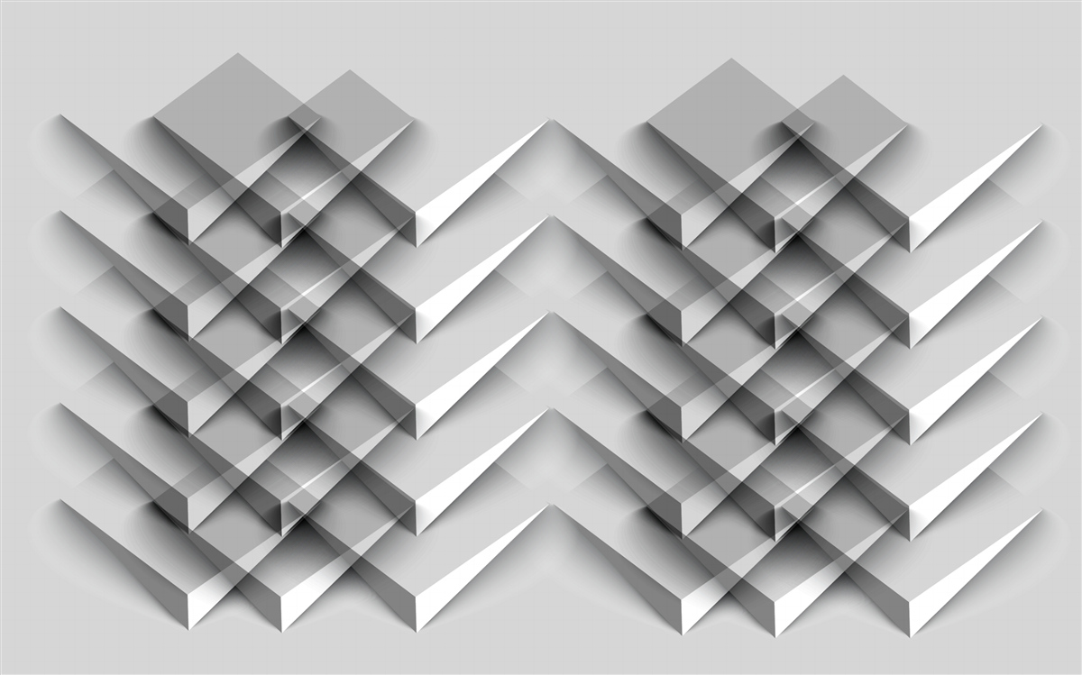 Carta da parati Pila di triangoli 3d