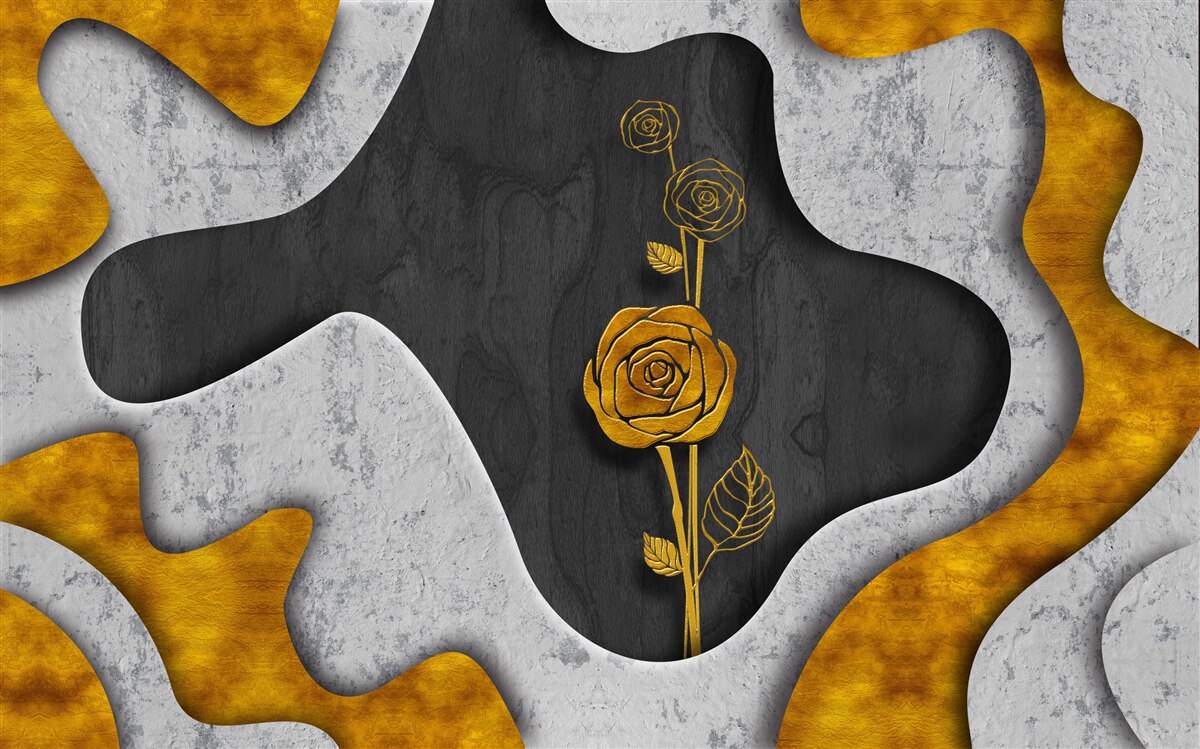 Carta da parati rosa d'oro in decorazione