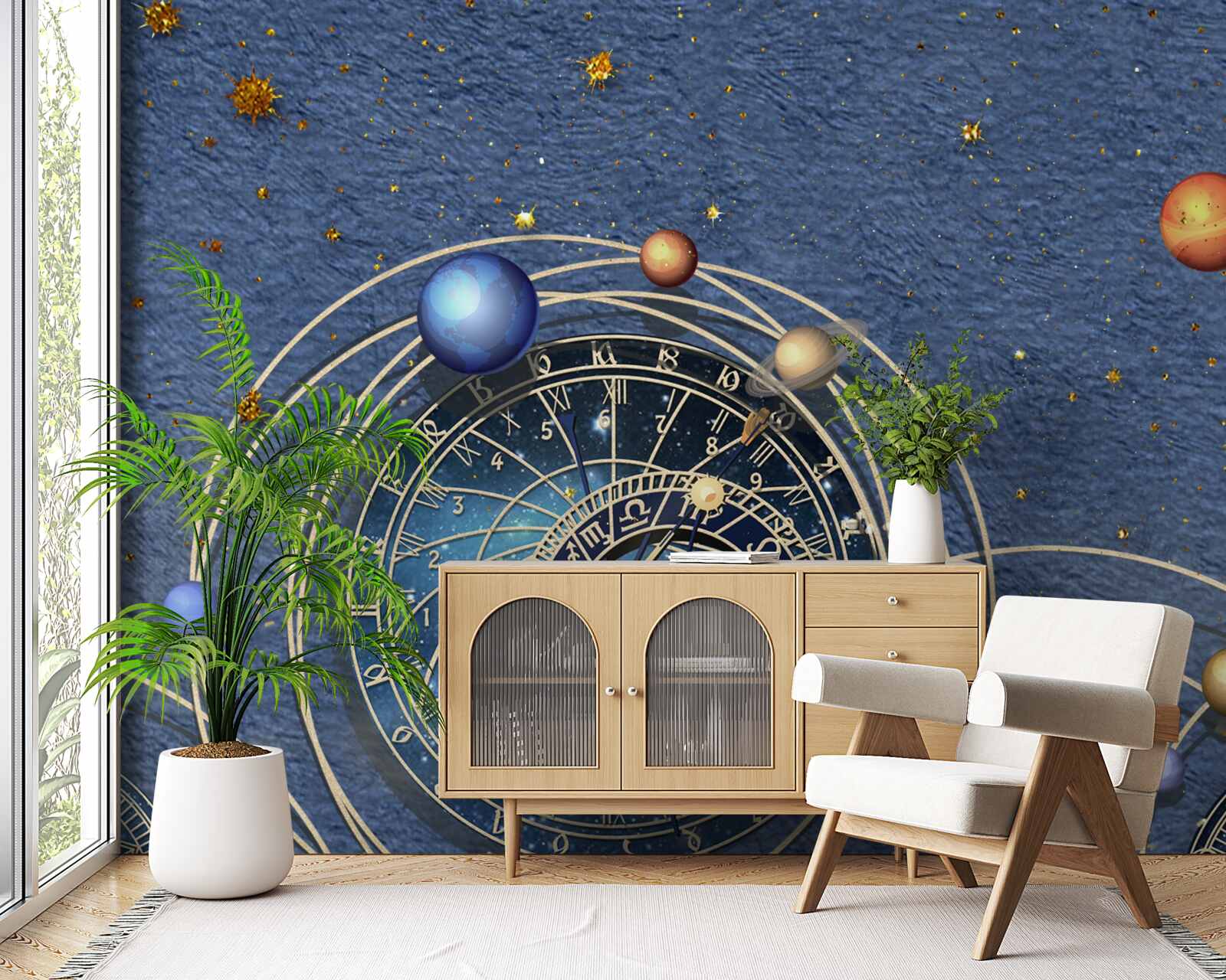 Carta da parati il concetto di moto planetario all'interno della galassia