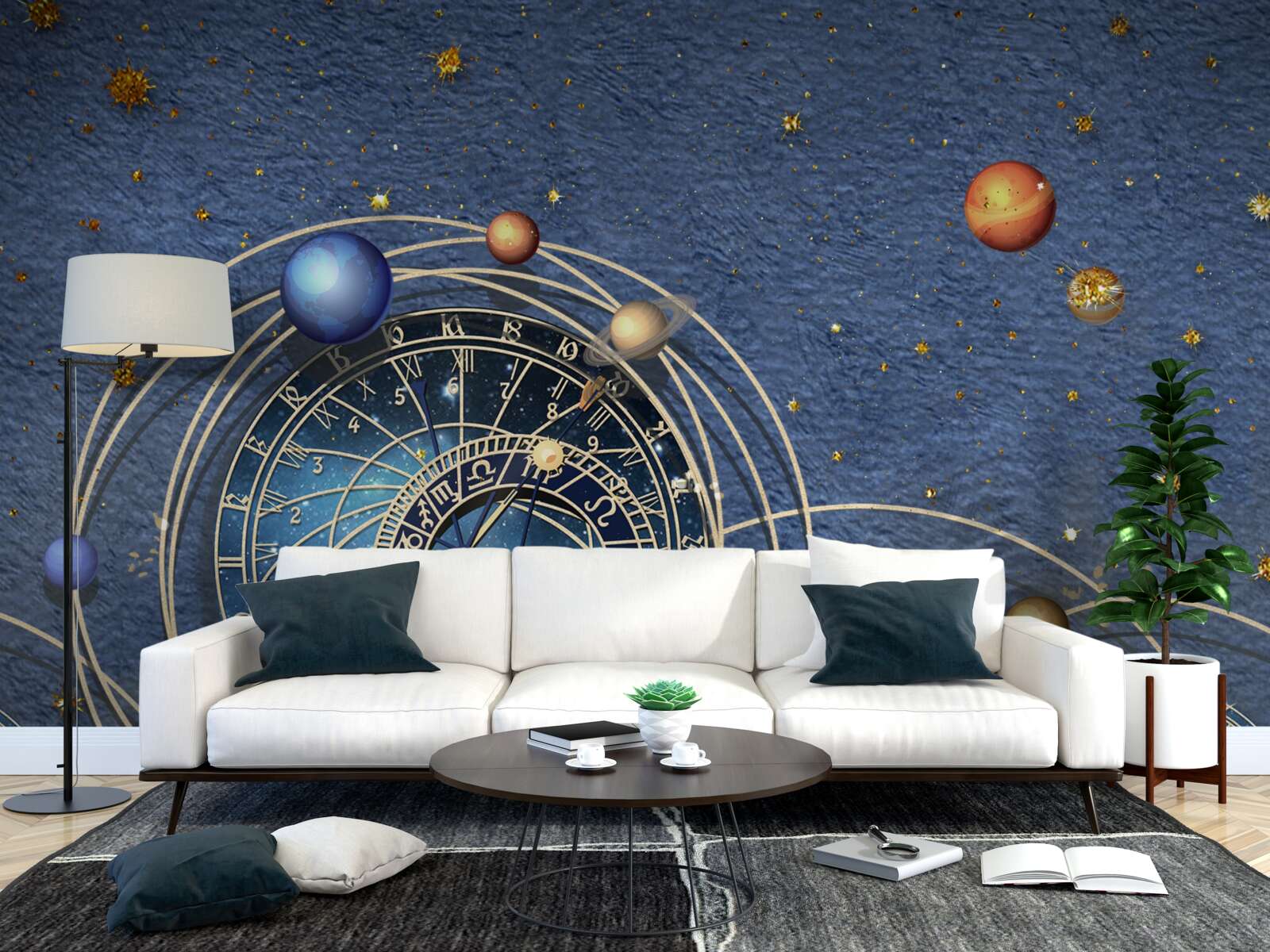 Carta da parati il concetto di moto planetario all'interno della galassia