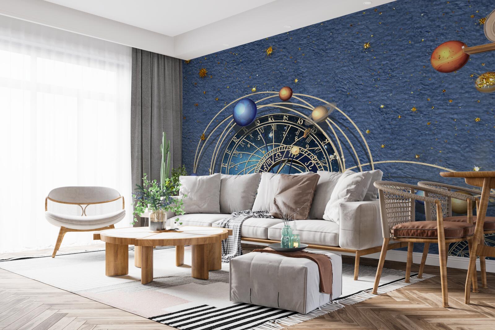 Carta da parati il concetto di moto planetario all'interno della galassia